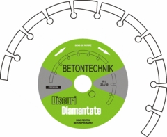 DISC DIAMANTAT PENTRU BETON CU FIER BETON FB1/350