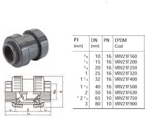 Aerisitor/sorb B.S.P. PVC-U D 3/8" PN 16 ― Mall  BB