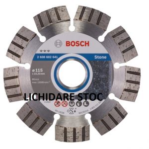 Disc diamantat BEST pentru piatra,pavele,beton armat 115mm Bosch,LICHIDARE STOC
