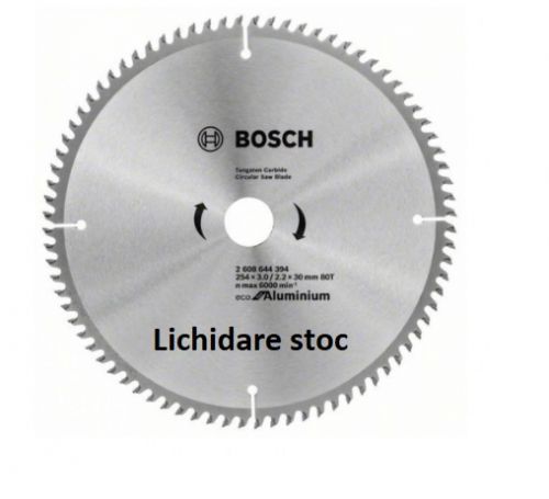 BOSCH Panza de ferastrau circular Eco for Aluminium pentru aluminiu, 254x3/2.2x30 mm, 80 dinti