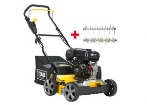 Texas Pro Cut 400TG 2-in-1 Scarificator si aerator gazon, benzina, 5CP, reglaj central, latime lucru 400mm