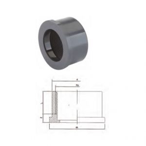 Capat pentru olandez filetat F.I. PVC-U 3/8" PN 16 ― Mall  BB