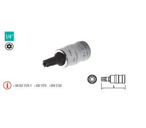 Capete chei tubulare cu bit locaş TamperTorx 1/4” TTX10