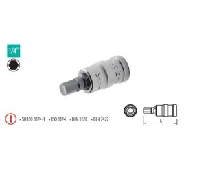 Capete chei tubulare cu bit locaş hexagonal 1/4” HX4 ― Mall  BB