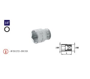 Capete chei tubulare cu simplu hexagon 3/8” - SH 7 ― Mall  BB