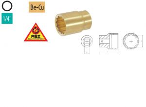 Capete chei tubulare dublu hexagon 1/4” DH - AEX-4mm