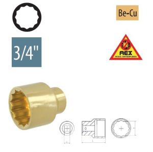 Capete chei tubulare dublu hexagon 3/4” DH - AEX-22mm