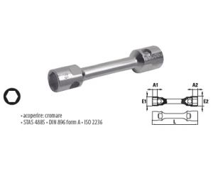 Chei tubulare duble din bară 10x11