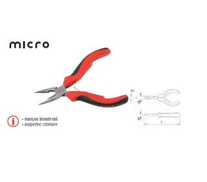 Cleşte AT MICRO cu vârf semirotund şi tăiş 125