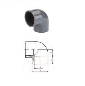 Cot 90° PVC-U metric D 16 PN 16 ― Mall  BB