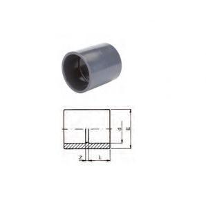 Mufa PVC-U metric D 16 PN 16 ― Mall  BB