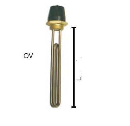 Rezistenta electrica INOX ,tip U cu 2 bucle 1 1/4",3000W