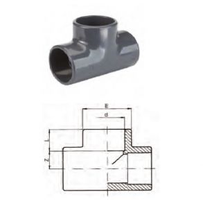 Teu 90° PVC-U metric D 40 PN 16