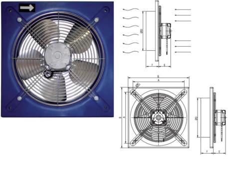 VENTILATOR AXIAL DE PERETE HPMF 200 ― Mall  BB