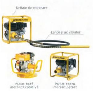 VIBRATOR DE BETON PENDULAR(arbore 4m+cap vibr 38mm) PDRR